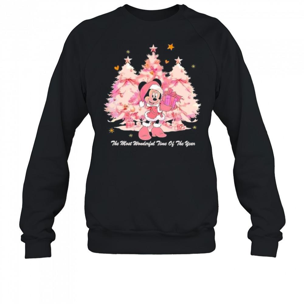 Disney Minnie Mouse Christmas Pink Tree The Most Sweatshirt